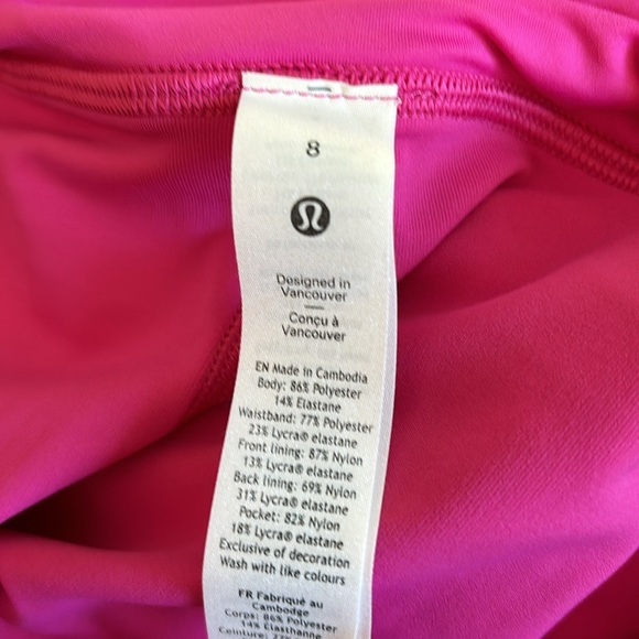 LULULEMON PACE RIVAL SKIRT *LONG IN SONIC PINK (SNCP) SZ 4, 8 NWT - Picture 14 of 15